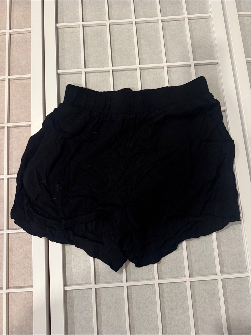 Abound Black Elastic-Waist Athletic Shorts